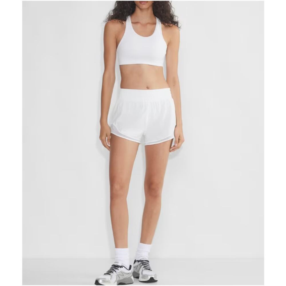 Golden MoveTech Running Shorts White Hi-Rise Lined Athletic Women Aritzia Sz 0